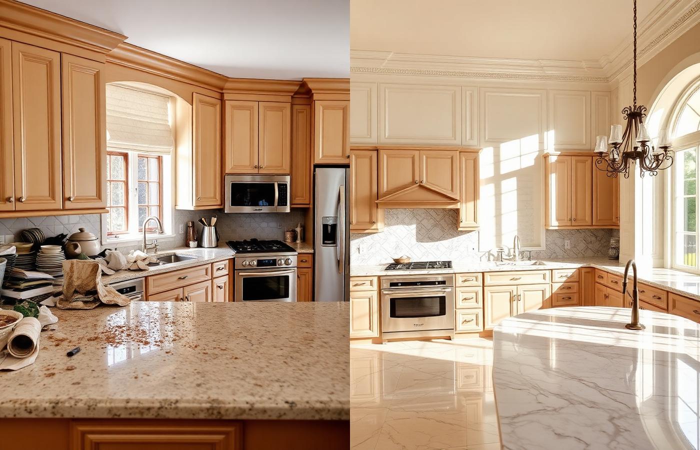 Kitchen — Deep Clean — before and after